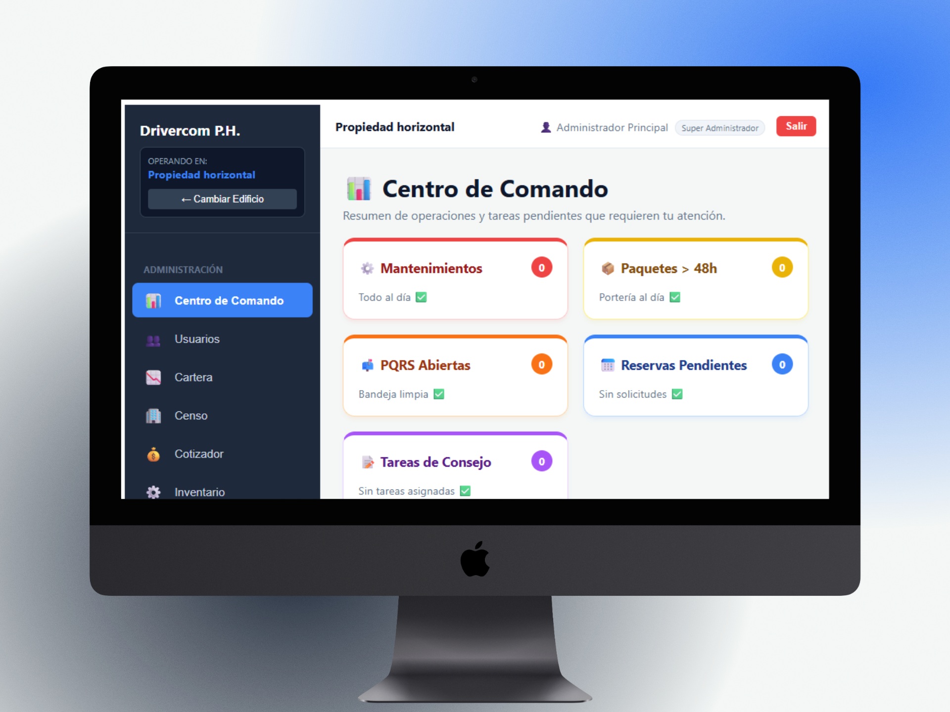 Dashboard Plataforma P.H. Intelligence